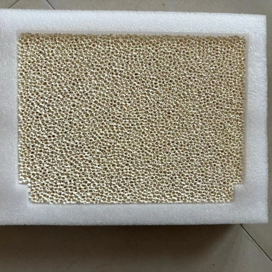 white zirconia ceramic foam filter2